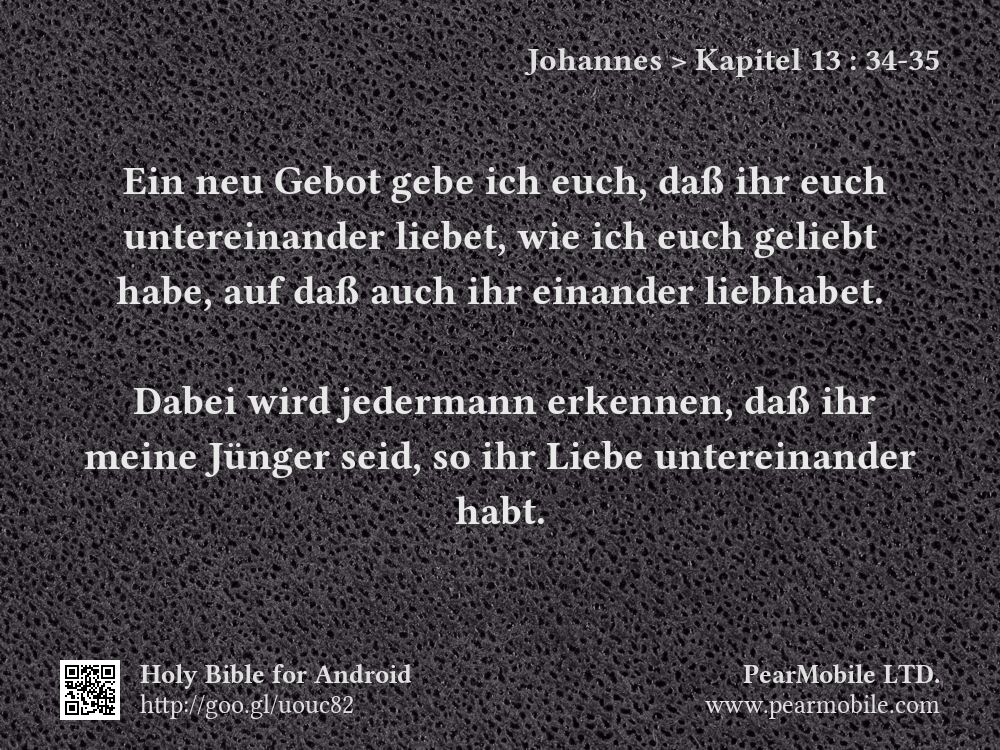 Johannes, Kapitel 13:34-35
